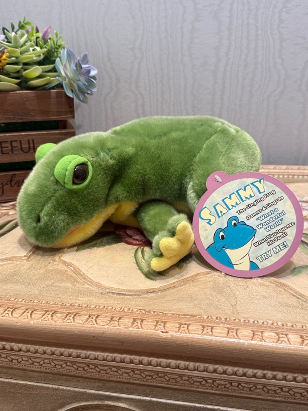 Vintage Animated Sammy Singing Frog What a Wonderful World Louis Armstrong VIDEO